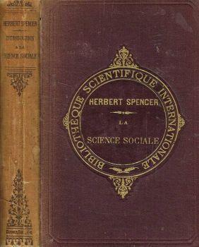 Introduction a la science sociale - Herbert Spencer - copertina