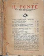 Il ponte anno 1955 N. 7, 12. Rivista mensile di politica e letteratura fondata da Piero Calamandrei