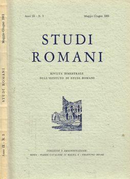 Studi Romani. Rivista bimestrale dell'Istituto di Studi Romani. Anno IX, 1961 n.3 - copertina