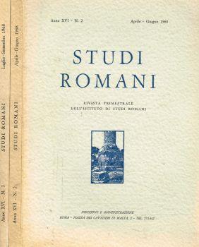 Studi Romani. Rivista trimestrale dell'Istituto di Studi Romani. Anno XVI, 1968 n.2, 3 - copertina