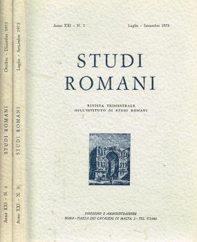 Studi Romani. Rivista trimestrale dell'Istituto di Studi Romani. Anno XXI, 1973, n.3, 4 - copertina