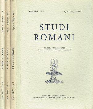 Studi Romani. Rivista trimestrale dell'Istituto di Studi Romani. Anno XXIV, 1971, n.2, 3, 4 - copertina