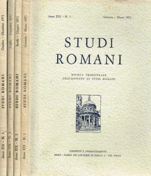 Studi Romani. Rivista trimestrale dell'Istituto di Studi Romani. Anno XIX, 1971 - copertina