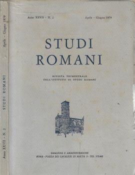 Studi romani anno 1979 N. 2. Rivista trimestrale dell'Istituto di Studi Romani - Pietro Romanelli - copertina