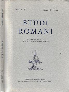 Studi romani anno 1976 N. 1. Rivista trimestrale dell'Istituto di Studi Romani - Pietro Romanelli - copertina