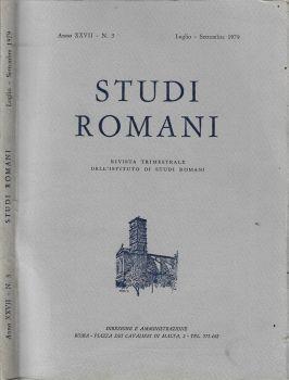 Studi romani anno 1979 N. 3. Rivista trimestrale dell'Istituto di Studi Romani - Pietro Romanelli - copertina