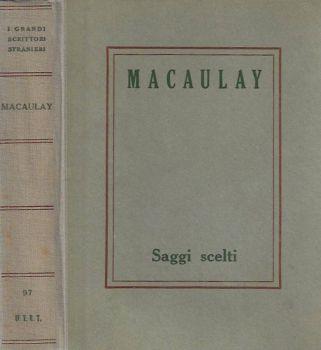 Saggi scelti - Thomas Babington Macaulay - copertina