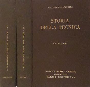 Storia della tecnica. Vol. I e II - Giuseppe De Florentiis - copertina