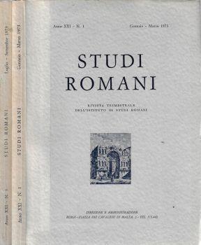 Studi romani anno 1973 N. 1, 3. Rivista trimestrale dell'Istituto di Studi Romani - Pietro Romanelli - copertina