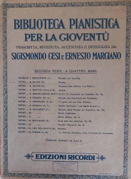 Biblioteca Pianistica per la gioventù. Trascritta, riveduta, accentata e diteggiata - Sigismondo Gesi - copertina