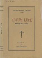 Actum luce. Rivista di studi lucchesi