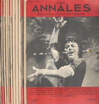 Les Annales - 76 Année. Revue Mensuelle des Lettres Françaises - copertina