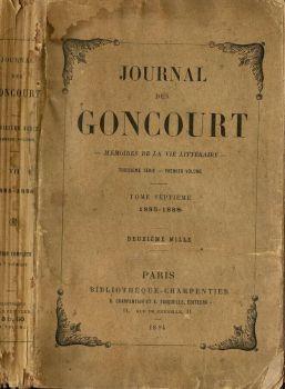 Journal des Goncourt. Tome Septième 1885 - 1888. Memoires de la vie littèraire - Edmond - copertina