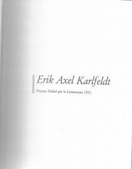 Erik Axel Karlfeldt. liriche, il poeta Lucidor - copertina