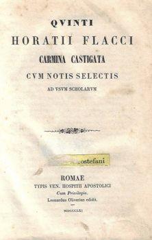 Quinti Horatii Flacci Carmina Castigata cum noti selectis ad usum scholarum - Quinto Orazio Flacco - copertina