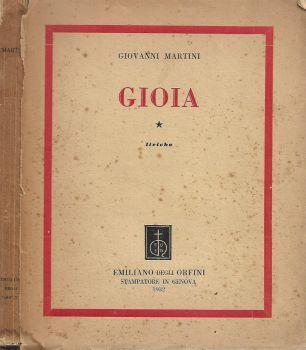 Gioia. liriche - Giovanni Martini - copertina