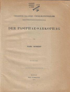 Der pasiphae-sarkophag - Carl Robert - copertina