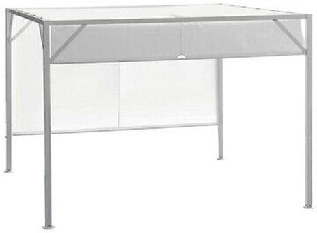 Pergola in alluminio con copertura scorrevole color bianco 3 x 3 metri - 2