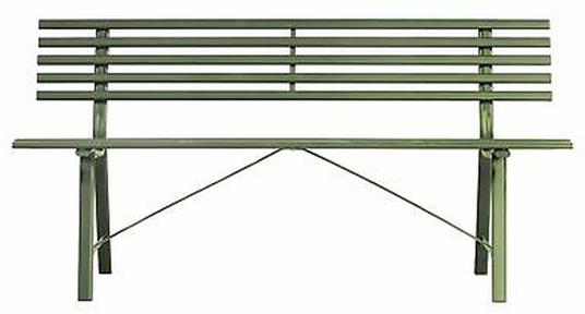 Panchina da giardino 3 posti in ferro antiruggine color verde - Gruppo  Maruccia - Idee regalo | IBS