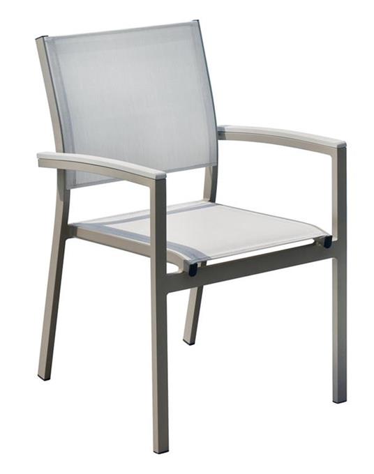 Set 4 sedie bar e giardino in alluminio con seduta in textilene color  tortora - Gruppo Maruccia - Idee regalo | IBS