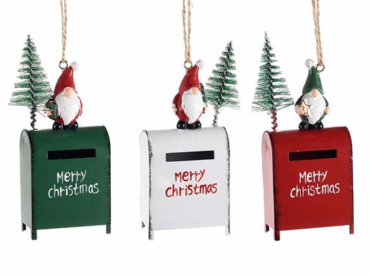 Decorazioni per Albero a Forma di Babbo Natale con Portalettere Addobbi Natalizi  da Appendere 9 Pezzi - - Idee regalo | IBS