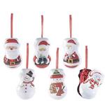 Palline per Albero di Natale Apribili Porta Doni e Dolci Set 6 Addobbi Natalizi