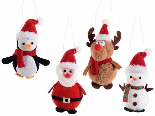 Personaggi Natalizi da Appendere in Panno Imbottiti Set da 16 Addobbi di  Natale - - Idee regalo | IBS