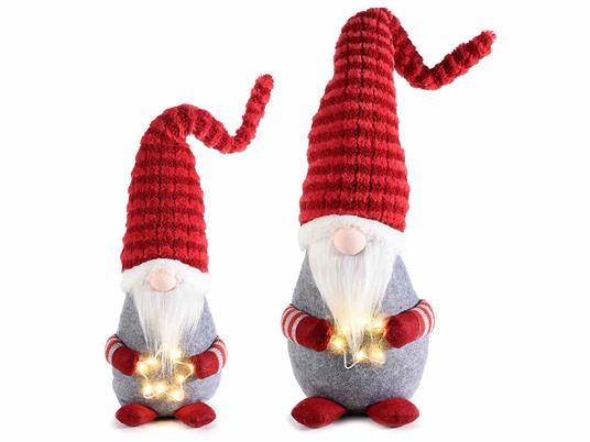 Gnomi di Natale in Stoffa Imbottita Pupazzi Natalizi Decorativi Set da 2 -  - Idee regalo | IBS