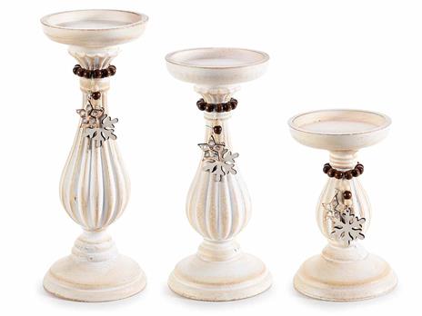 Candelabri Natalizi in Legno Decorazione per la Casa Idea Regalo Set da 2 Pezzi