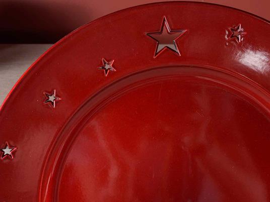 Piatti Natalizi in Plastica Riutilizzabili con Stella Set da 12 Colore  Rosso - - Idee regalo | IBS