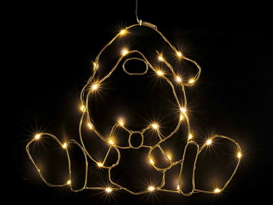 Figura Natalizia Luminosa da Appendere Babbo Natale Decorativo per Casa,  Vetrine, Negozi Set da 2 Pezzi - - Idee regalo