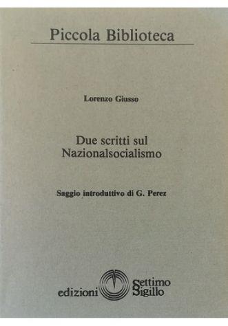 Due scritti sul nazionalsocialismo - Lorenzo Giusso - copertina