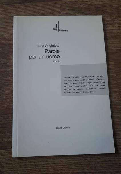 Parole Per Un Uomo Poesie - Lina Angioletti - copertina