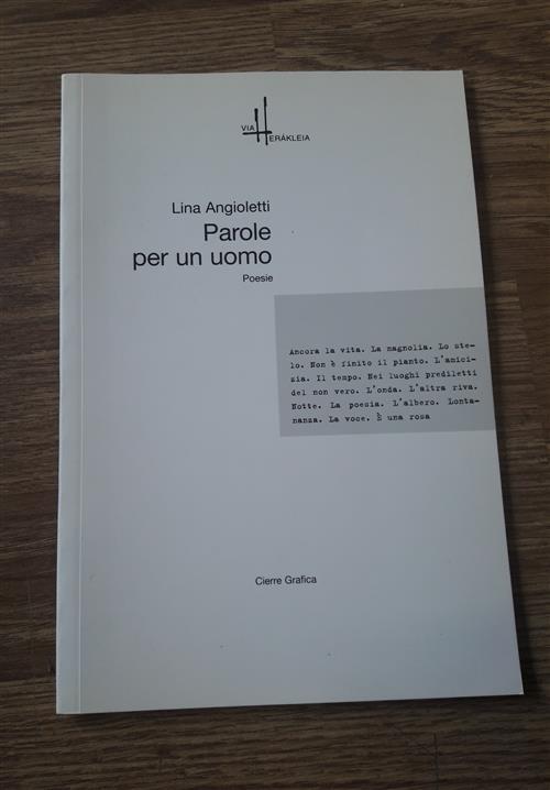 Parole Per Un Uomo Poesie - Lina Angioletti - copertina