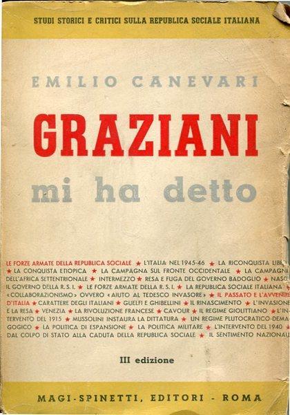 Graziani mi ha detto - Emilio Canevari - copertina