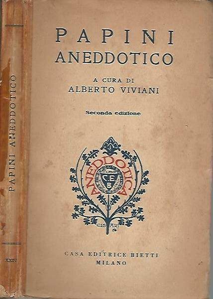 Papini Aneddotico - Alberto Viviani - copertina