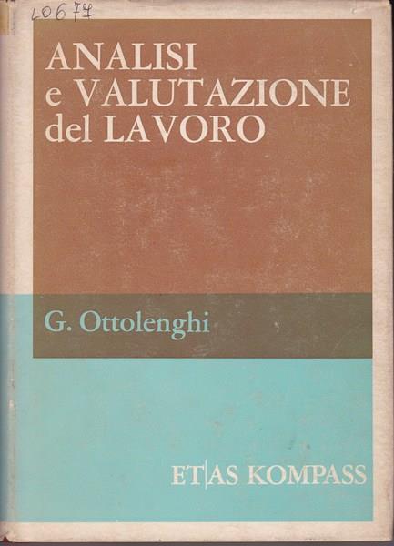 Analisi e valutazione del lavoro - G. Ottolenghi - copertina