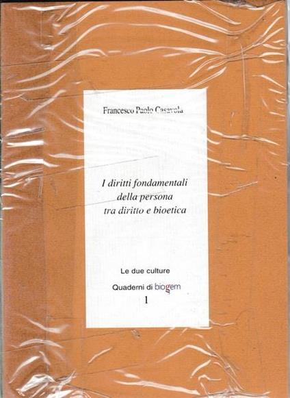 I diritti fondamentali della persona tra diritto e bioetica ( 5 vol. ) - Francesco Paolo Casavola - copertina