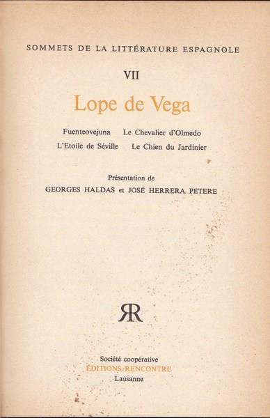 Fuenteovejuna. Le Chevalier d'Olmedo. (...) - Felix Lope de Vega - copertina