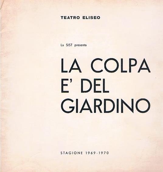 La Colpa è Del Giardino - copertina