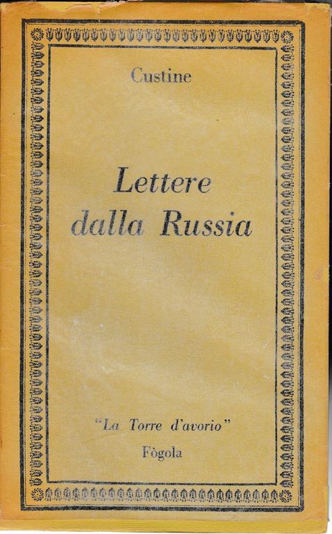 Lettere dalla Russia - Astolphe de Custine - copertina