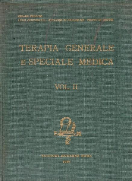 Terapia generale e speciale medica. II - Cesare Frugoni - copertina