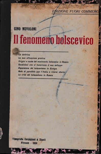 Il fenomeno bolscevico - Gino Nuvoloni - copertina