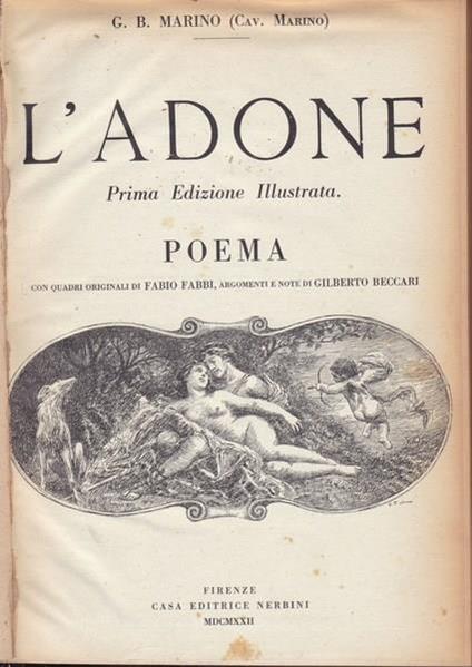 L' Adone - G. B. Marino - copertina