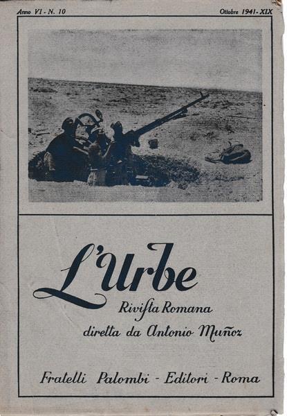 L' urbe. Rivista Romana. Anno VI. N° 10 Ottobre 1941. XIX - copertina