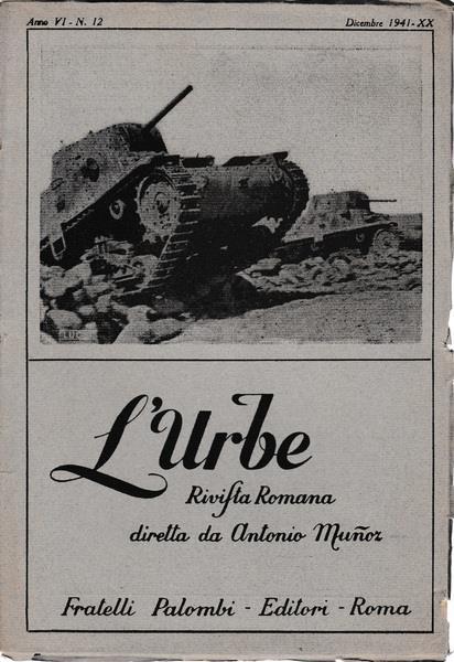 L' urbe. Rivista Romana. Anno VI - N° 12 Dicembre 1941 - XX - copertina