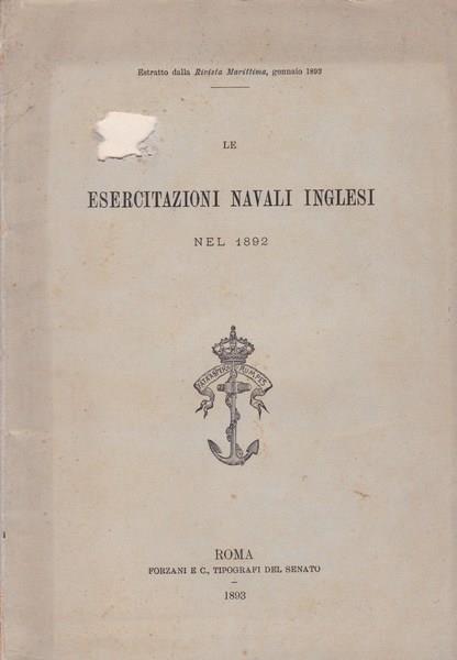 Le esercitazioni navali inglesi nel 1892 - copertina