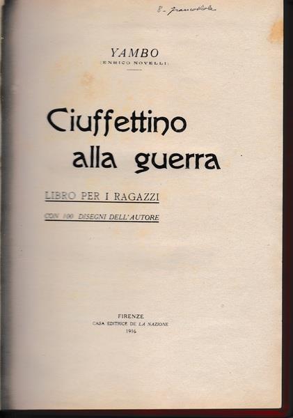 Ciuffettino alla guerra - Yambo - copertina