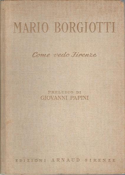 Come Vedo Firenze - Mario Borgiotti - copertina