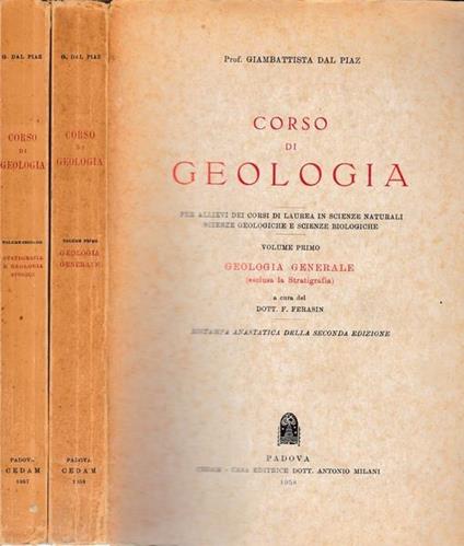 Corso di Geologia. Volumi I-II - Giambattista Dal Piaz - copertina